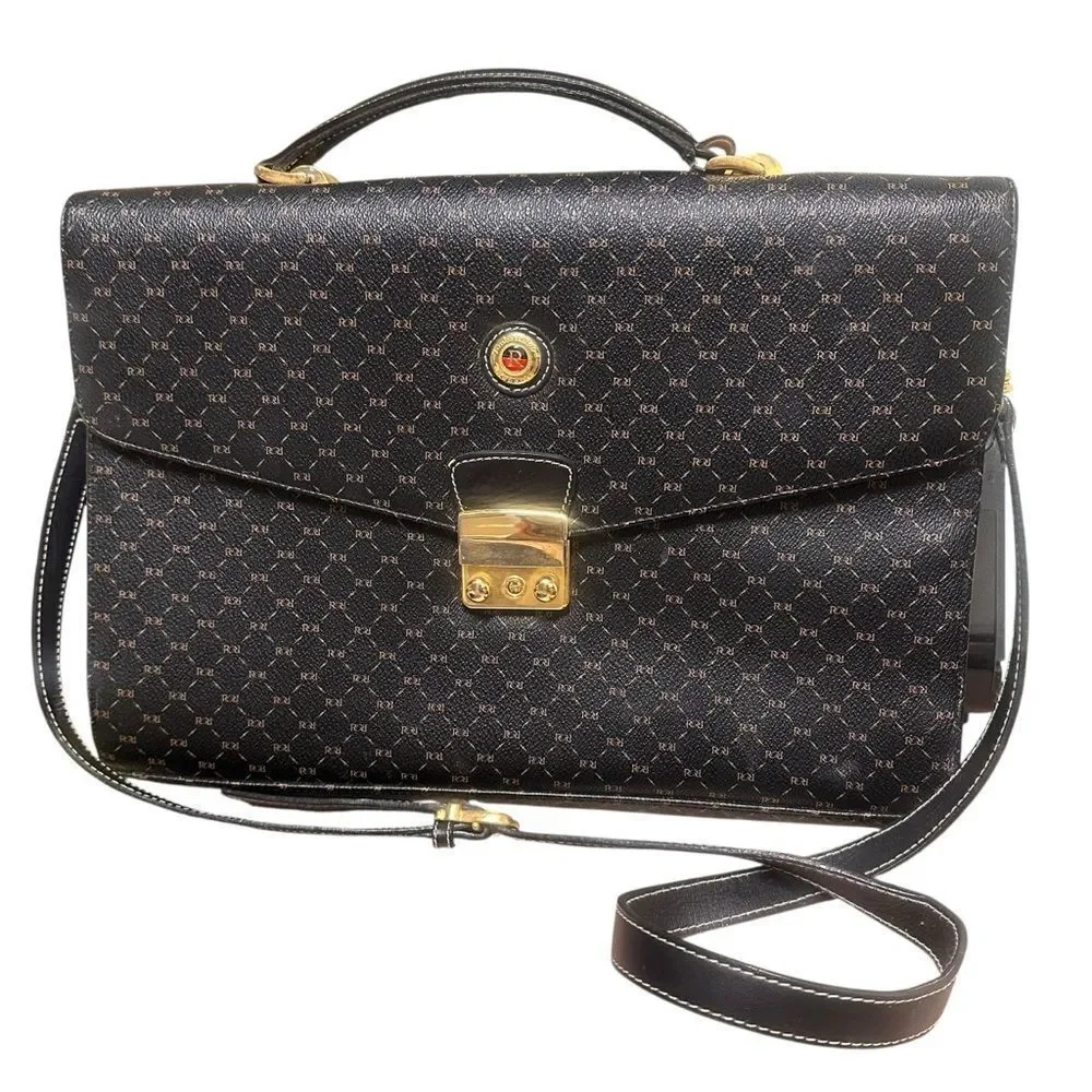 Ambassador Roberta Vintage Elegant Shoulder Briefcase Unisex